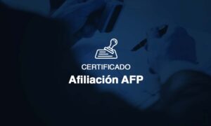 Certificado de afiliación a una AFP