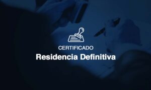 certificado residencia definitiva
